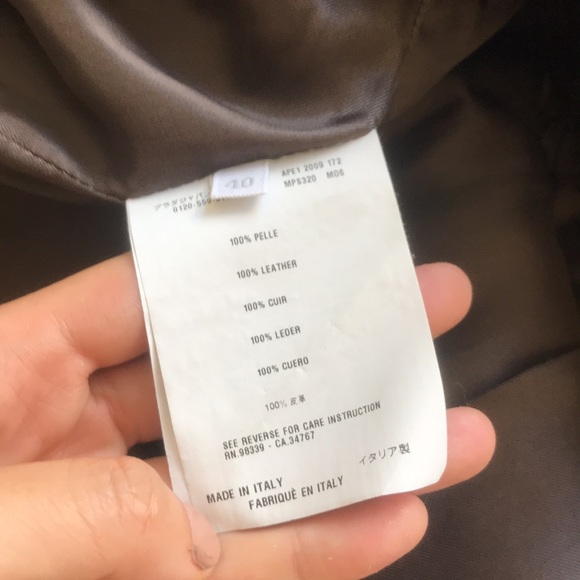 Miu miu dark brown leather fall trench coat 40 - Picture 3 of 5